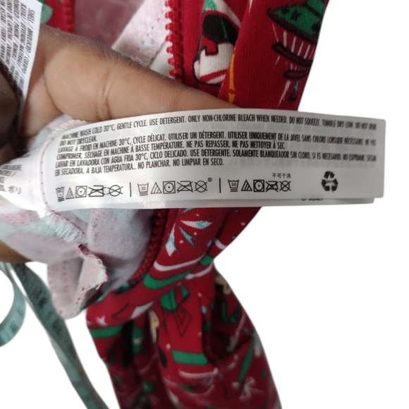 Disney Parks Minnie Mouse Holiday Christmas Onesie Bodysuit Pajamas Size XS - Picture 7 of 8